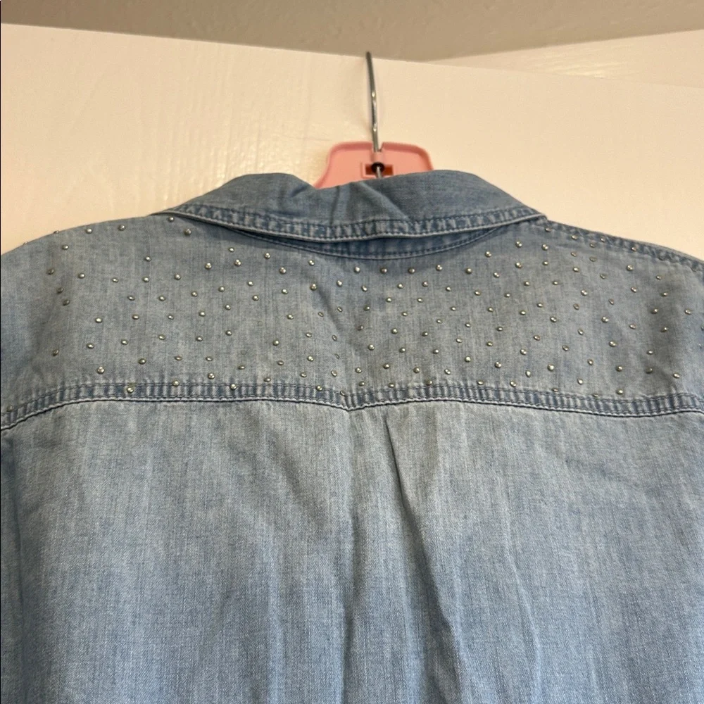 Chico's Denim-Style Button Down with Studs - Picture 7 of 8